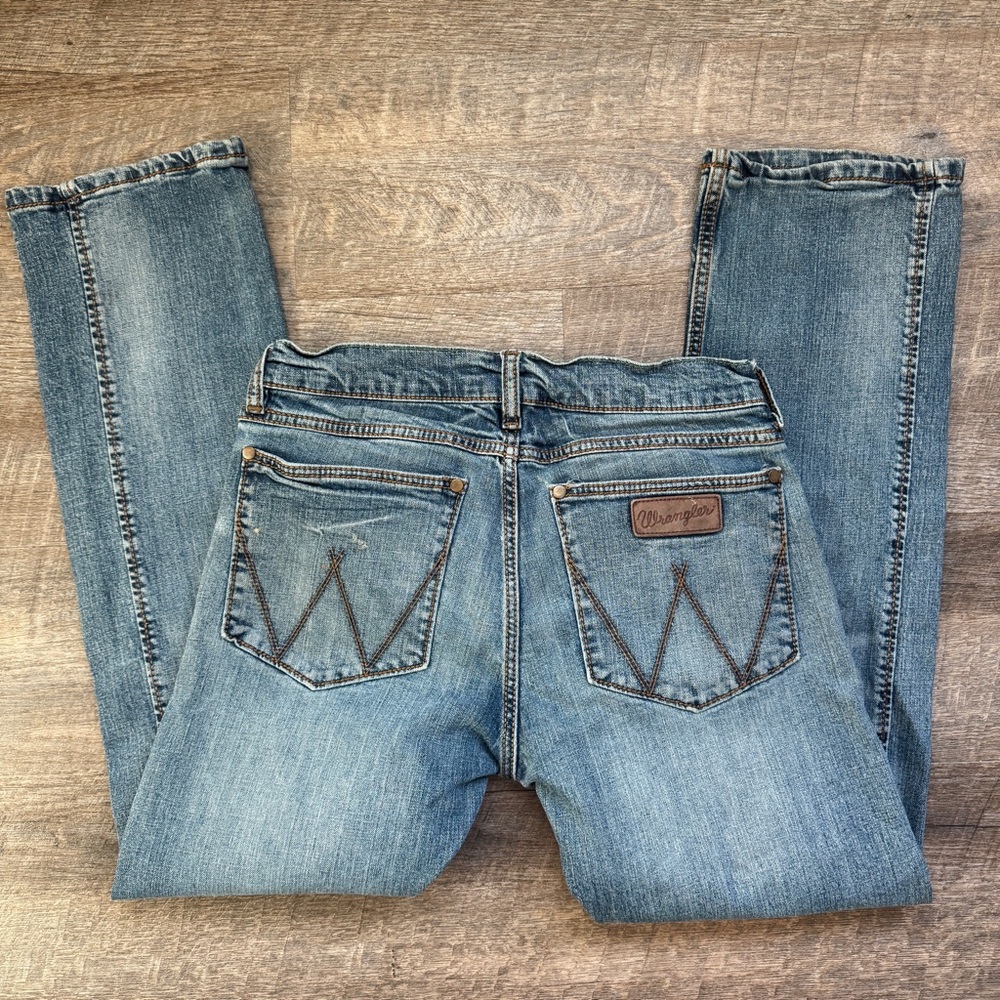 Wrangler Retro Jeans Mens 30x30 Blue Slim Straight Denim Stretch Classic WLT88BZ